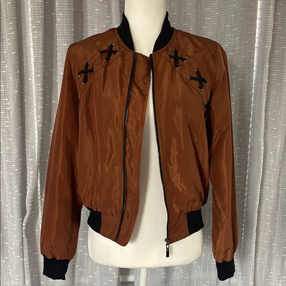 Women's Brown Bomber Jacket